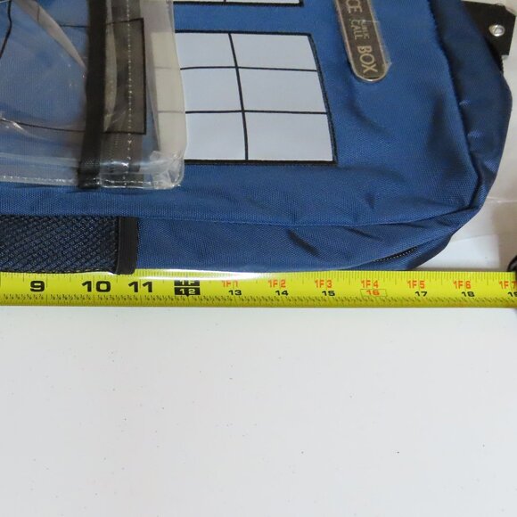 Doctor Who Blue Police Box Tardis Backpack with Clear Front Pocket - Picture 2 of 14